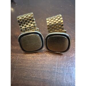 Vintage 1971 Sarah Coventry KENTUCKY DERBY Men's Cufflinks Gold Tone Formal Wear